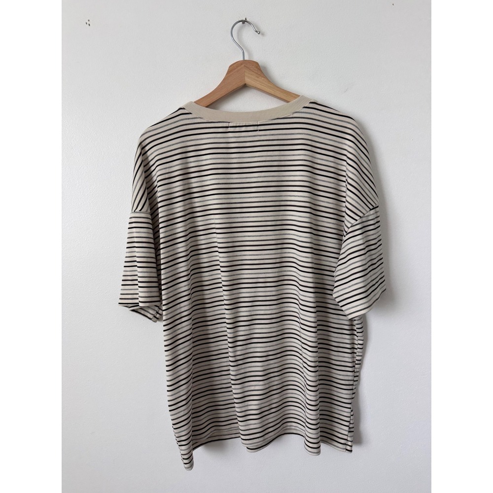 Merokeety Women's Summer Short Sleeve Top – White Striped – Size XXL – - Picture 5 of 5